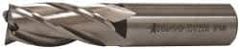 Accupro - 3/4", 1-5/8" LOC, 3/4" Shank Diam, 3-7/8" OAL, 4 Flute, Powdered Metal Square End Mill - Single End, Uncoated, Spiral Flute, 30° Helix, Centercutting, Right Hand Cut, Right Hand Flute - Eagle Tool & Supply