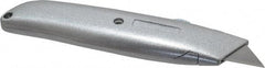 Paramount - Retractable Utility Knife - 2-3/8" Blade, Zinc Handle, 2 Blades Included - Eagle Tool & Supply