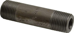 Value Collection - Schedule 160, 1/2" Diam x 3" Long Black Pipe Nipple - Threaded - Eagle Tool & Supply