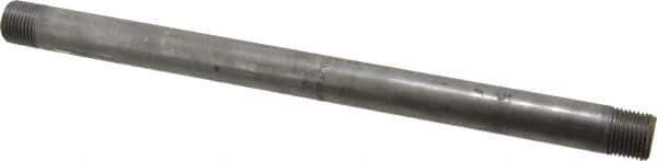 Value Collection - Schedule 160, 1/2" Diam x 12" Long Black Pipe Nipple - Threaded - Eagle Tool & Supply