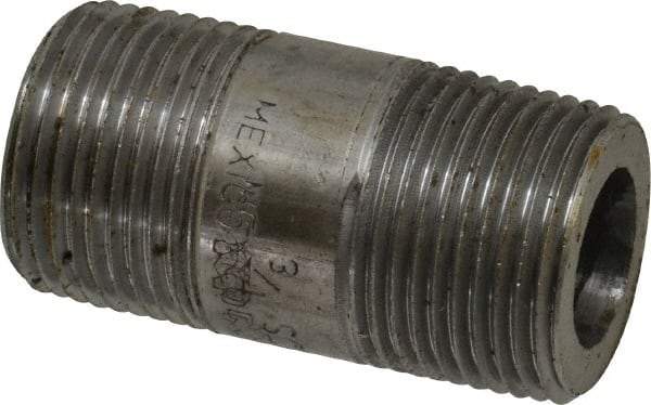 Value Collection - Schedule 160, 3/4" Diam x 2" Long Black Pipe Nipple - Threaded - Eagle Tool & Supply