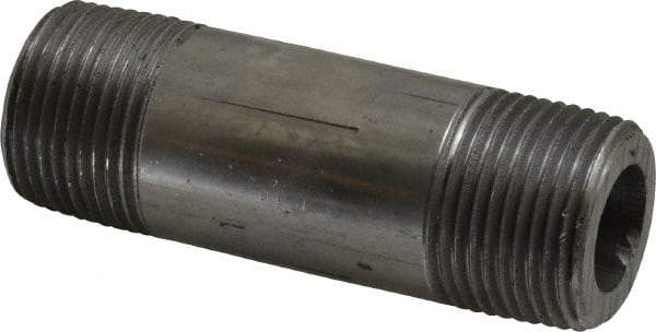 Value Collection - Schedule 160, 3/4" Diam x 3" Long Black Pipe Nipple - Threaded - Eagle Tool & Supply