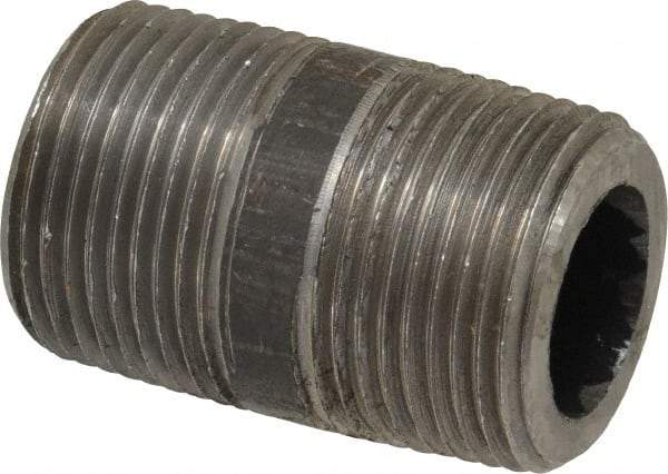 Value Collection - Schedule 160, 1" Diam x 2" Long Black Pipe Nipple - Threaded - Eagle Tool & Supply