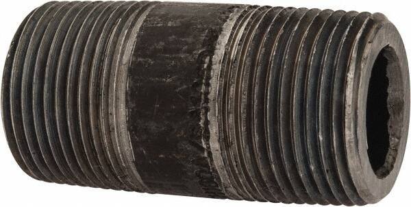 Value Collection - Schedule 160, 1" Diam x 2-1/2" Long Black Pipe Nipple - Threaded - Eagle Tool & Supply