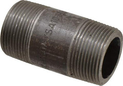 Value Collection - Schedule 160, 1-1/4" Diam x 3" Long Black Pipe Nipple - Threaded - Eagle Tool & Supply