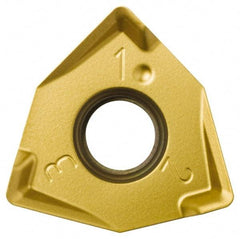 Seco - XNEX080616 MD15 Grade T350M Carbide Milling Insert - TiCN/Al2O3 Finish, 1/4" Thick, 0.491" Inscribed Circle, 1/16" Corner Radius - Eagle Tool & Supply