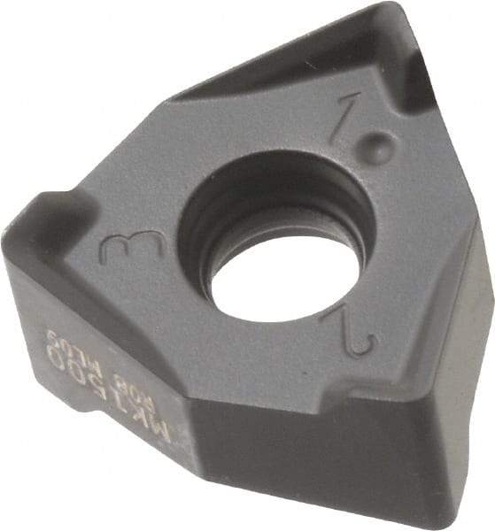 Seco - XNEX080608 ME09 Grade MK1500 Carbide Milling Insert - TiCN/Al2O3 Finish, 1/4" Thick, 0.491" Inscribed Circle, 0.031" Corner Radius - Eagle Tool & Supply