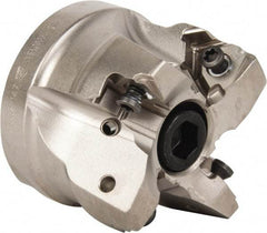 Seco - 4 Inserts, 2" Cut Diam, 3/4" Arbor Diam, 0.295" Max Depth of Cut, Indexable Square-Shoulder Face Mill - 0/90° Lead Angle, 1.57" High, XNEX 0806.. Insert Compatibility, Through Coolant, Series Square 6 - Eagle Tool & Supply