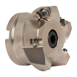 Seco - 5 Inserts, 3" Cut Diam, 1" Arbor Diam, 0.295" Max Depth of Cut, Indexable Square-Shoulder Face Mill - 0/90° Lead Angle, 1.97" High, XNEX 0806.. Insert Compatibility, Through Coolant, Series Square 6 - Eagle Tool & Supply