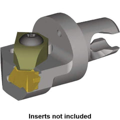 Kennametal - NG2L Insert, 20mm Head Length, Modular Grooving Cutting Unit Head - Right Hand Cut, System Size KM2016, Through Coolant, Series Micro Top Notch - Eagle Tool & Supply
