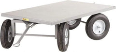 Little Giant - 2,000 Lb Capacity Steel Tracking Trailer - Steel Deck, 36" OAW, Mold On Rubber Casters - Eagle Tool & Supply