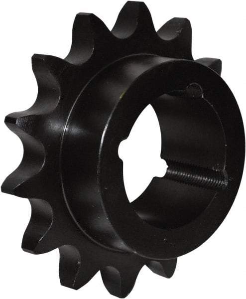 U.S. Tsubaki - 19 Teeth, 1/2" Chain Pitch, Chain Size 40, Taper Lock Sprocket - 1-1/4" Bore Diam, 3.296" Outside Diam - Eagle Tool & Supply