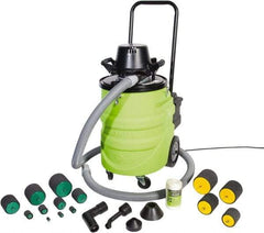 Greenlee - 12 Gal Plastic Tank, Electric Powered Power Fishing Blower/Wet/Dry Vacuum System - 120 Volt, 11.8 Amps, 15' Hose Fitting, Washable Stainless Steel, Accessories Included - Eagle Tool & Supply