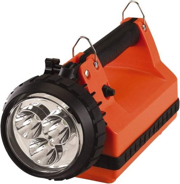Streamlight - White LED Bulb, 540 Lumens, Spotlight/Lantern Flashlight - Orange Plastic Body, 1 6V Battery Included - Eagle Tool & Supply