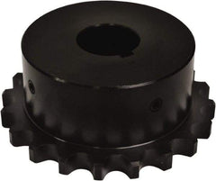U.S. Tsubaki - 1-1/8" Bore Diam Finished Bore Roller Chain Coupling - 4.561" Coupling OD - Eagle Tool & Supply