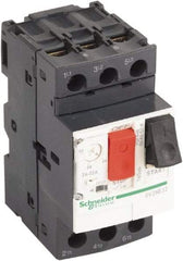 Schneider Electric - 32 Amp, 690 VAC at 50/60 Hz, 3 Pole, Bolt On, Clip Motor Circuit Breaker - Thermal Magnetic Trip, Multiple Breaking Capacity Ratings, 78mm Deep x 89mm High x 45mm Wide - Eagle Tool & Supply
