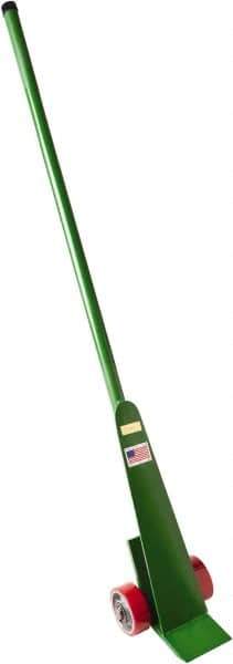 Fairbanks - 4,600 Lbs. Load Limit 6 Ft. Long Pry Bar Lever Dolly - 6 Inches Wide x 3.5 Inch Deep Nose, Oak Wood Handle, Polyurethane Mold on to Cast Center Wheels - Eagle Tool & Supply