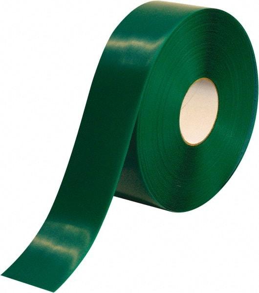 PRO-SAFE - Green Solid Color PVC Tape - 3" Wide x 100' Long x 50 mil Thick, General Traffic - Eagle Tool & Supply