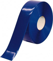 PRO-SAFE - Blue Solid Color PVC Tape - 3" Wide x 100' Long x 50 mil Thick, General Traffic - Eagle Tool & Supply