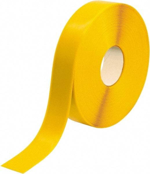 PRO-SAFE - Yellow Solid Color PVC Tape - 2" Wide x 100' Long x 50 mil Thick, General Traffic - Eagle Tool & Supply