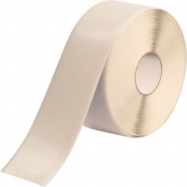 PRO-SAFE - White Solid Color PVC Tape - 4" Wide x 100' Long x 50 mil Thick, General Traffic - Eagle Tool & Supply