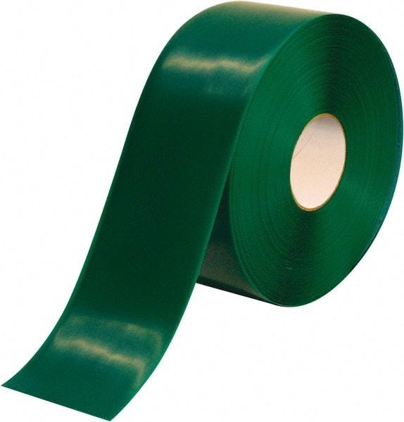 PRO-SAFE - Green Solid Color PVC Tape - 4" Wide x 100' Long x 50 mil Thick, General Traffic - Eagle Tool & Supply