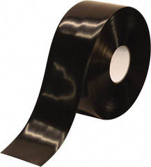 PRO-SAFE - Black Solid Color PVC Tape - 4" Wide x 100' Long x 50 mil Thick, General Traffic - Eagle Tool & Supply