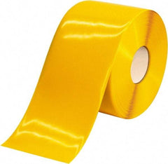 PRO-SAFE - Yellow Solid Color PVC Tape - 6" Wide x 100' Long x 50 mil Thick, General Traffic - Eagle Tool & Supply