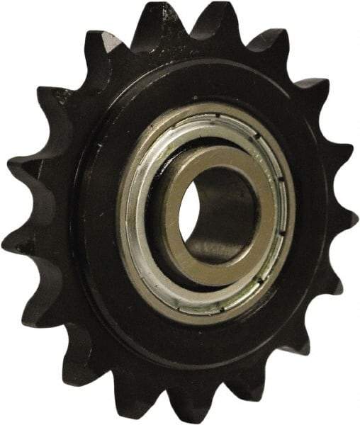 U.S. Tsubaki - 15 Tooth, 3.21" Outside Diam, Carbon Steel, Chain Idler Sprocket - Chain Size 50, 0.638" Bore Diam - Eagle Tool & Supply