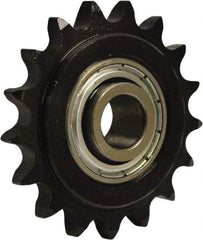 U.S. Tsubaki - 15 Tooth, 3.21" Outside Diam, Carbon Steel, Chain Idler Sprocket - Chain Size 50, 0.638" Bore Diam - Eagle Tool & Supply