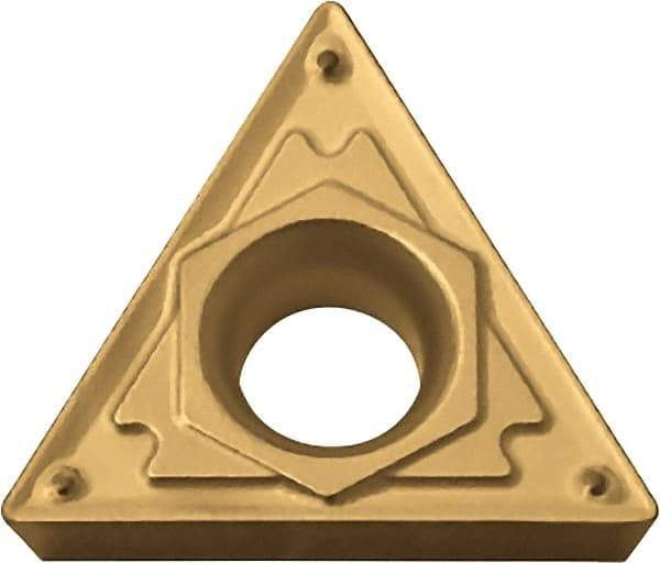 Kyocera - TCMT32.51 HQ Grade CA525 Carbide Turning Insert - TiCN/Al2O3/TiN Finish, 60° Triangle, 3/8" Inscr Circle, 5/32" Thick, 1/64" Corner Radius - Eagle Tool & Supply