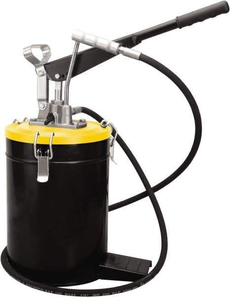 PRO-LUBE - Grease Lubrication 3 Strokes/oz Flow Aluminum & Steel Lever Hand Pump - For 528 oz Container - Eagle Tool & Supply