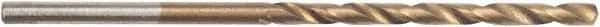 Irwin - 9/32" 135° High Speed Steel Jobber Drill - TiN Finish, Spiral Flute, Straight Shank, 4-1/4" OAL, Split Point - Eagle Tool & Supply