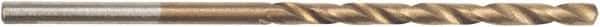Irwin - 1/16" 135° High Speed Steel Jobber Drill - TiN Finish, Spiral Flute, Straight Shank, 1-7/8" OAL, Split Point - Eagle Tool & Supply