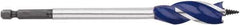 Irwin - 5/8", 1/4" Hex Shank, Bright Finish, High Speed Steel, Spade Blade Drill Bit - 2 Spurs, 6" Overall Length, 4-1/4" Shank Length, No Wire Fishing Hole - Eagle Tool & Supply