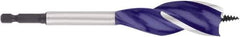 Irwin - 15/16", 1/4" Hex Shank, Bright Finish, High Speed Steel, Spade Blade Drill Bit - 2 Spurs, 6" Overall Length, 4-1/4" Shank Length, No Wire Fishing Hole - Eagle Tool & Supply
