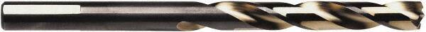 Irwin - 1/2" 135° High Speed Steel Jobber Drill - Oxide/Gold Finish, Spiral Flute, Straight Shank, 6" OAL - Eagle Tool & Supply