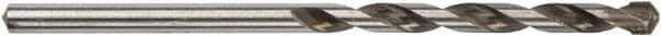 Irwin - 3/16" 135° Carbide-Tipped Jobber Drill - Oxide Finish, Spiral Flute, Straight Shank, 3-3/4" OAL, Split Point - Eagle Tool & Supply
