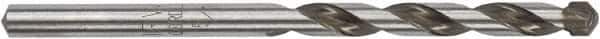 Irwin - 5/16" 135° Carbide-Tipped Jobber Drill - Oxide Finish, Spiral Flute, Straight Shank, 4-3/4" OAL, Split Point - Eagle Tool & Supply