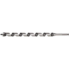 Irwin - 15/16", 7/16" Diam Hex Shank, 18" Overall Length with 15" Twist, Utility Auger Bit - Eagle Tool & Supply
