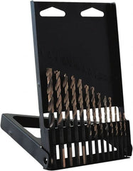 Irwin - 1/16 to 1/4", Gold Finish, High Speed Steel Jobber Length Drill Bit Set - Eagle Tool & Supply
