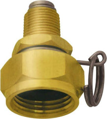 SANI-LAV - 1 Piece, 3/8 NPT & 3/4 GHT MNPT x FGHT, Brass Reusable Hose Male Swivel Fitting - 1/4" Hose ID x 1-1/4" Hose OD - Eagle Tool & Supply