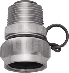 SANI-LAV - 1 Piece, 3/4 GHT & 3/4 GHT MNPT x FGHT, Stainless Steel Reusable Hose Male Swivel Fitting - 3/8" Hose ID x 1-1/4" Hose OD - Eagle Tool & Supply