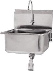 SANI-LAV - 19" Long x 16" Wide Inside, 1 Compartment, Grade 304 Stainless Steel Hands Free Hand Sink - 18 Gauge, 21" Long x 20" Wide x 24" High Outside, 10" Deep - Eagle Tool & Supply