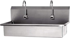 SANI-LAV - 57" Long x 16-1/2" Wide Inside, 1 Compartment, Grade 304 Stainless Steel Hands Free Hand Sink - 16 Gauge, 40" Long x 20" Wide x 18" High Outside, 8" Deep - Eagle Tool & Supply