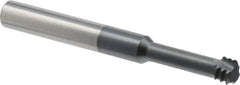 Scientific Cutting Tools - 1/2-13 UNC, 0.37" Cutting Diam, 3 Flute, Solid Carbide Helical Flute Thread Mill - Internal Thread, 1.2" LOC, 3-1/2" OAL, 3/8" Shank Diam - Eagle Tool & Supply