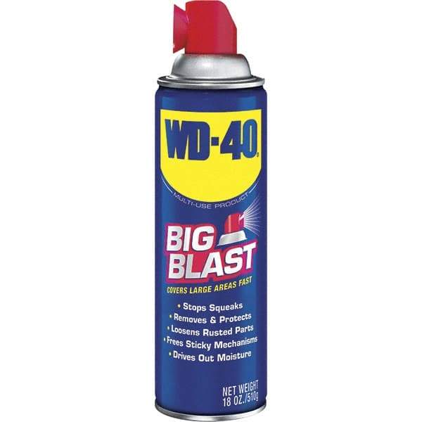 WD-40 - 18 oz Multi-Use Product with Big-Blast Spray - Liquid, Stop Squeaks, Removes & Protects, Loosens Rusted Parts, Free Sticky Mechanisms, Drives Out Moisture - Eagle Tool & Supply