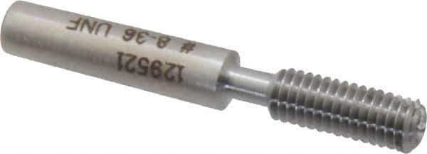 GF Gage - #8-36, Class 2B, 3B, Single End Plug Thread Go Gage - Hardened Tool Steel, Size 0 Handle Not Included - Eagle Tool & Supply