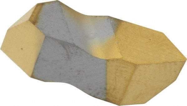 Kennametal - NT3 Grade KC730, Internal/External Partial Profile 60° Threading Insert - 1.25 to 40mm & 6 to 20 TPI Ext Pitch, 20 to 50mm & 5 to 12 TPI Int Pitch, Right Hand Insert, TiN Finish, Carbide - Eagle Tool & Supply