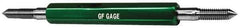 GF Gage - #4-48, Class 3B, Double End Plug Thread Go/No Go Gage - Hardened Tool Steel, Size 00 Handle Included - Eagle Tool & Supply